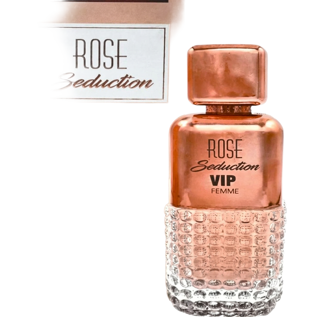 Frasco do perfume Rose Seduction VIP Pour Femme da Maison Alhambra 100 ml
