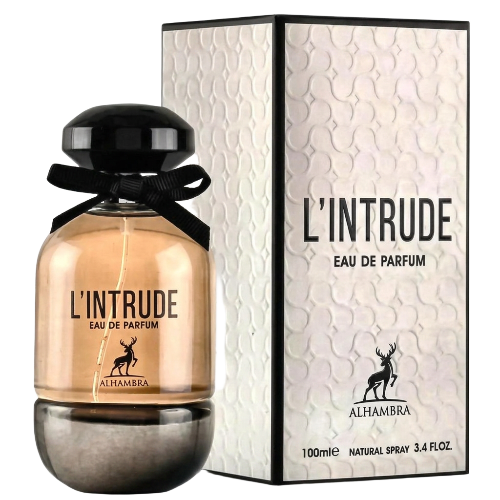 Frasco do perfume L'Intrude da Maison Alhambra 100 ml, feminino floral branco