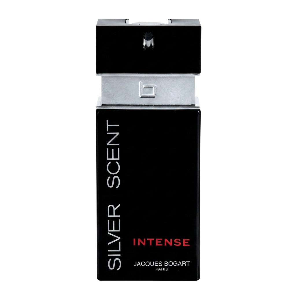 Frasco do perfume Silver Scent Intense da Jacques Bogart 100 ml, masculino amadeirado